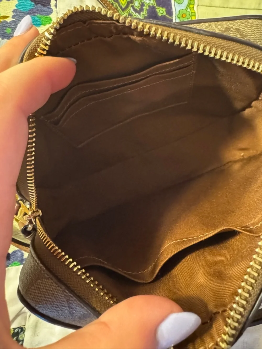 Authentic Coach Mini Camera Bag in Signature Coated Canvas